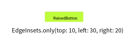 raisedbutton top left right padding