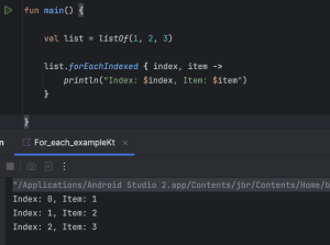 list forEachIndexed