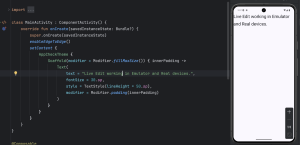 live edit in jetpack compose vs XML