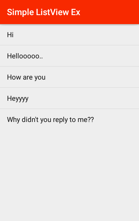 listview screenshot example - easiest way to make listview in android